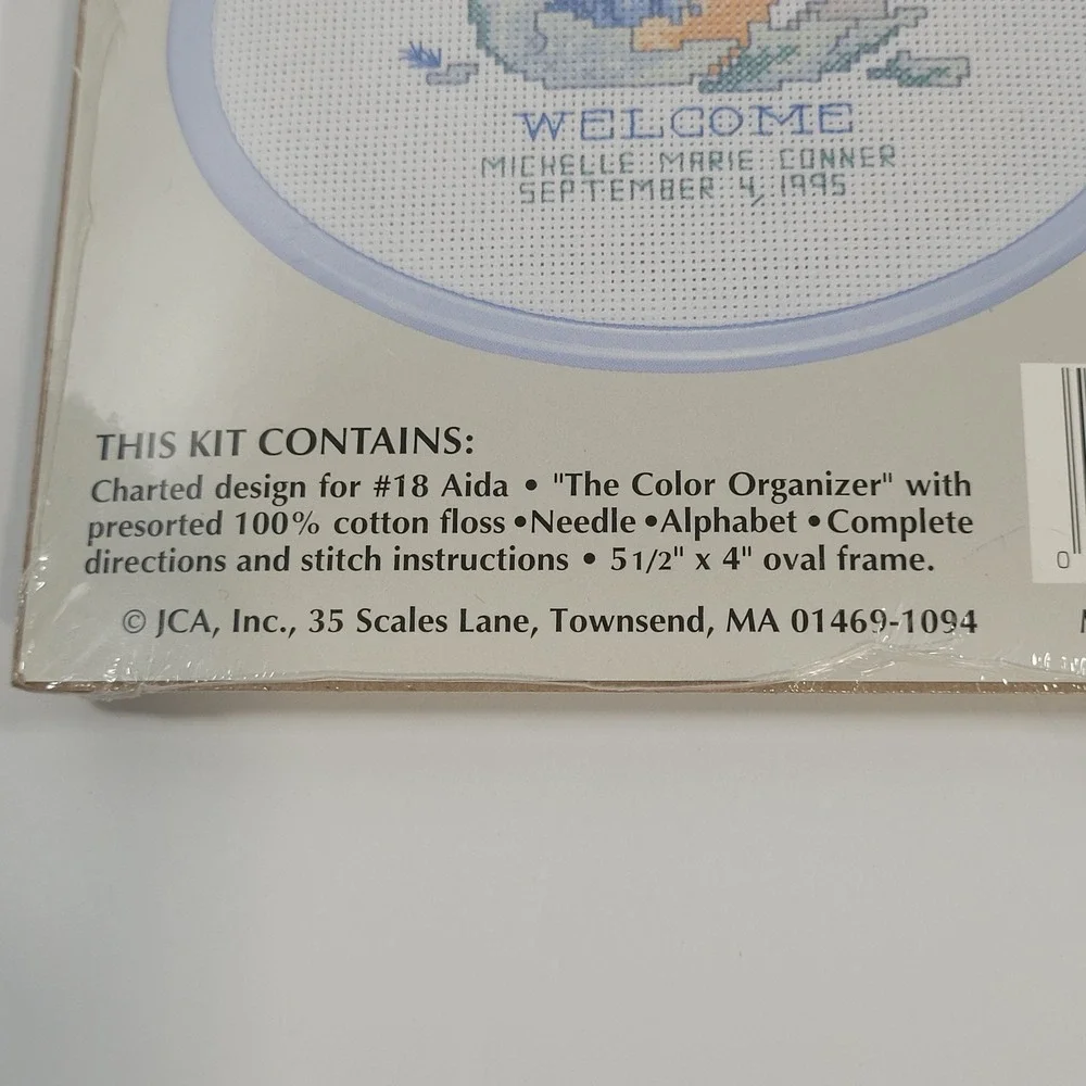 Cuddle Ups Cross Stitch Kit Nursery Blue Bird Birth Announcement JCA #14018 NEW